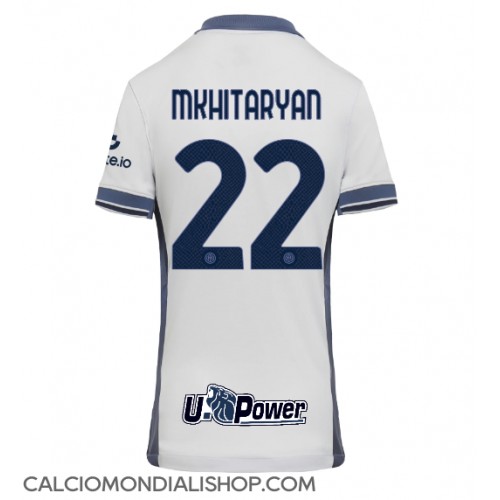 Maglie da calcio Inter Milan Henrikh Mkhitaryan #22 Seconda Maglia Femminile 2024-25 Manica Corta